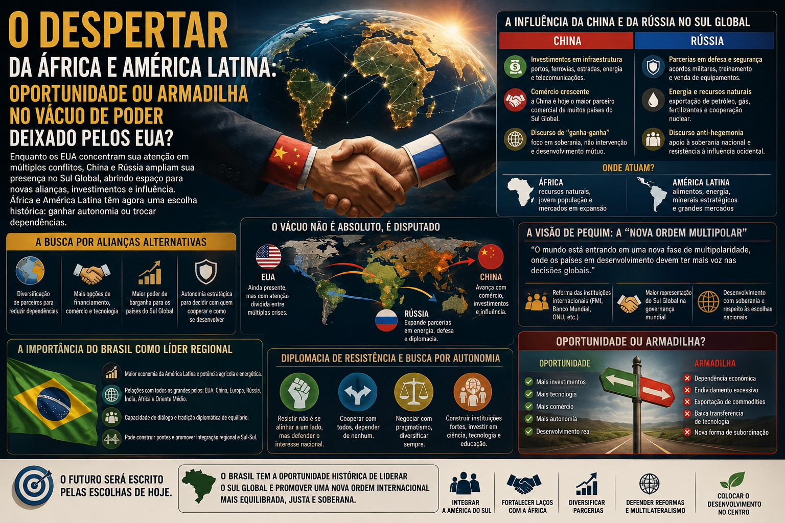 O Despertar da África e da América Latina: oportunidade ou armadilha no vácuo de poder deixado pelos EUA?